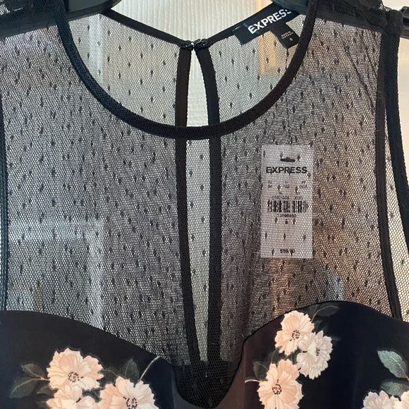 Express Dresses Express Dress Short Black Floral 6 Poshmark
